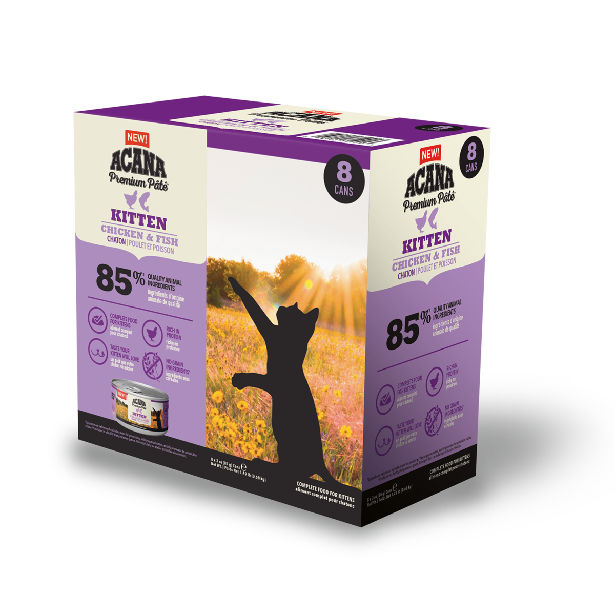84400402_acana_kitten_premium_pate_wet_chicken_fish_85g_mp_front_side_72dpi_1500px_1920x1920.png ACANA™ Cat Premium Pâté Kitten Chick & Fish Multipack – Bild 1